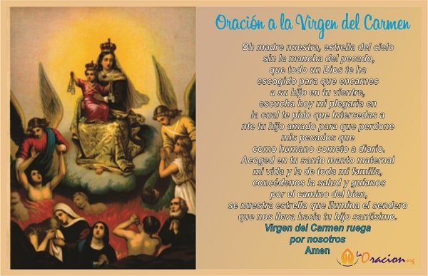 Oración poderosa a la virgen del Carmen